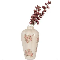 CLAYRE & EEF - Vase fleurs beige céramique 40x24x24cm