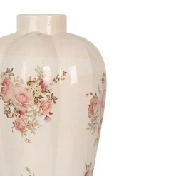 CLAYRE & EEF - Vase fleurs beige céramique 40x24x24cm