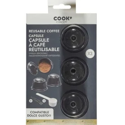 COOK CONCEPT - Capsule réutilisable compatible Dolce Gusto (x3 pièces)