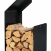 COOK KING - Porte bûches carré segal en acier noir h.74cm