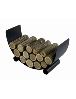 COOK KING - Porte bûches demi-lune turyn en acier noir