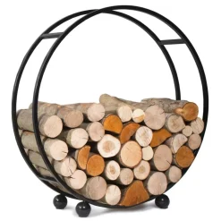 COOKKING - Porte-bûches 'daisy' en acier pour bûches 20cm : alliance parfaite entre fonctio