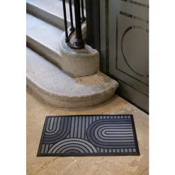 CORYL - Tapis Swing arcs gris 76x46cm