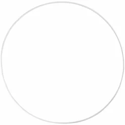 CREOTIME - 5 cercles en métal blanc - ø 30 cm