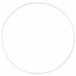 CREOTIME - 10 cercles en métal blanc - ø 15 cm