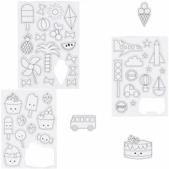 CREOTIME - 44 magnets blancs à décorer