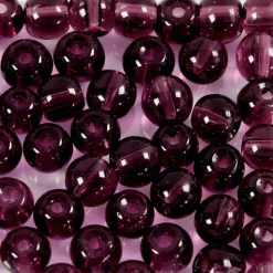 CREOTIME - 45 perles en verre à facettes rondes ø 4 mm - violet