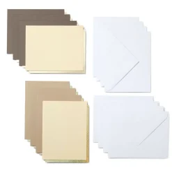 CRICUT - 8 cartes adhésives et enveloppes café / chocolat - cricut