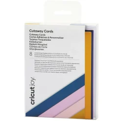 CRICUT - 8 cartes adhésives et enveloppes bleu /rose - cricut