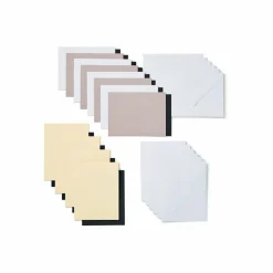 CRICUT - 12 cartes et enveloppes taupe, blanc et crème cricut 13,9 x 10,7 cm