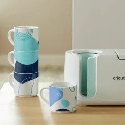CRICUT - 4 feuilles de transfert pour mug press - noir + bleu