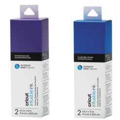 CRICUT - 4 feuilles de transfert pour mug press - violet + bleu