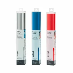 CRICUT - 3 vinyles permanents 91 x 33 cm - bleu, rouge, argenté