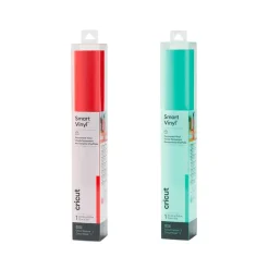 CRICUT - 2 vinyles permanents cricut 91 x 33 cm - menthe, rouge
