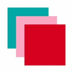 CRICUT - 3 vinyles permanents 91 x 33 cm - aqua, rouge, rose clair