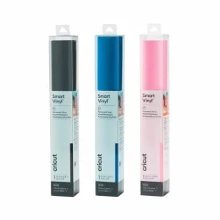 CRICUT - 3 vinyles permanents 91 x 33 cm - noir, bleu, rose clair