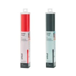 CRICUT - 2 vinyles permanents cricut 91 x 33 cm - noir, rouge