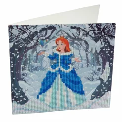 CRYSTAL ART - Carte crystal art à diamanter - princesse - 18 x 18 cm