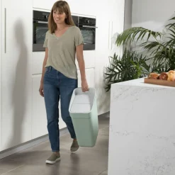 CURVER - Poubelle ready to collect 30 l vert menthe