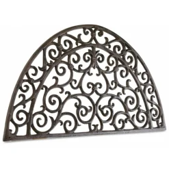 DÉCORATION D'AUTREFOIS - Paillasson demi-lune fonte fonte marron - décoration d'autrefois