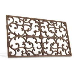 DÉCORATION D'AUTREFOIS - Paillasson rectangulaire fonte fonte marron - décoration d'autrefois