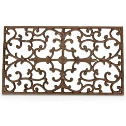 DÉCORATION D'AUTREFOIS - Paillasson rectangulaire fonte fonte marron - décoration d'autrefois