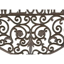 DÉCORATION D'AUTREFOIS - Paillasson demi lune fonte fonte marron - décoration d'autrefois