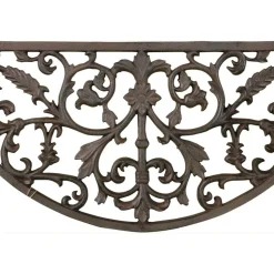 DÉCORATION D'AUTREFOIS - Paillasson demi lune fonte fonte marron - décoration d'autrefois