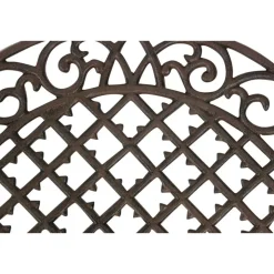 DÉCORATION D'AUTREFOIS - Paillasson demi lune fonte fonte marron - décoration d'autrefois