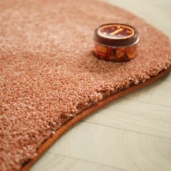 DÉCOWEB - Tapis contemporain de forme organique - influence - rose corail - 120 x 180 cm