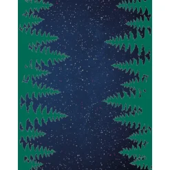 DECOPATCH - Papier foil : 4 feuilles, thème Aurores boréales - 30x40cm