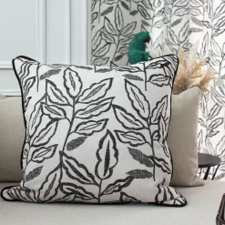 DECOSTARS - Decostars - coussin déhoussable en coton recyclé chambray