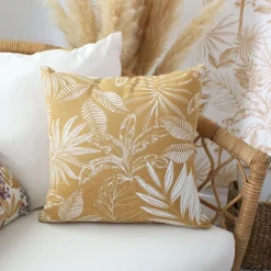 DECOSTARS - Decostars - coussin canapé déhoussable motif végétal