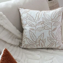 DECOSTARS - Decostars - coussin déhoussable en coton recyclé chambray