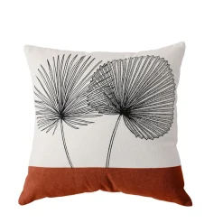 DECOSTARS - Decostars - coussin carré feuilles de palmier