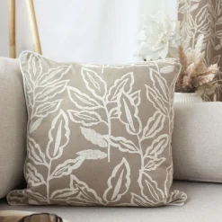 DECOSTARS - Decostars - coussin déhoussable en coton recyclé chambray