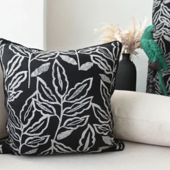 DECOSTARS - Decostars - coussin déhoussable en coton recyclé chambray