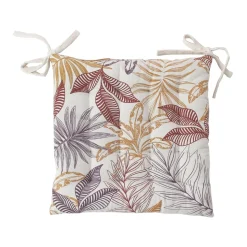 DECOSTARS - Decostars - galette de chaise imprimé végétal multicolore