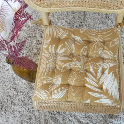 DECOSTARS - Decostars - galette de chaise motif végétal