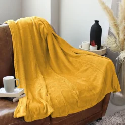 DECOSTARS - Decostars - plaid uni en polaire molletonnée