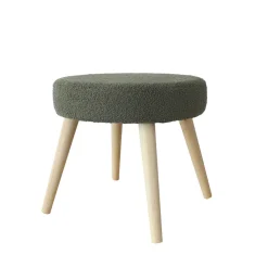 DECOSTARS - Decostars - tabouret rond en bouclettes