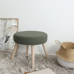 DECOSTARS - Decostars - tabouret rond en bouclettes