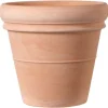 DEROMA - Pot double rebord Antique en terre cuite claire Ø 42,5 x H. 38,7cm