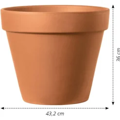 DEROMA - Pot Horticole en terre cuite Ø 43,2 x H. 36cm