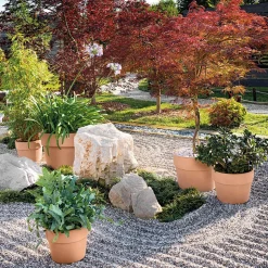 DEROMA - Pot Vaso Perfetto White en terre cuite - H.30,8 x D.39 m