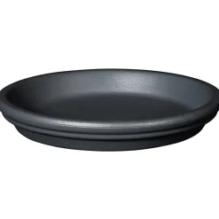 DEROMA - Soucoupe Bigband en terre cuite émaillée Epoxy Cendre D.36cm