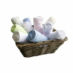 DOMIVA - Doux nid 2 draps housse blanc pois/perle 70 x 140 cm