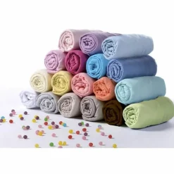 DOMIVA - Drap housse tout en 1 uni - jersey - oeko-tex - perle - 70 x 140 cm