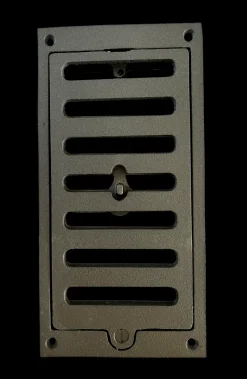 DOMMARTIN - Grille d'arrivée d'air coulissante en fonte 22 cm X 11 cm