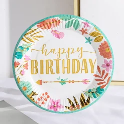 DOWNYPAWS - Assiettes d'anniversaire jetables